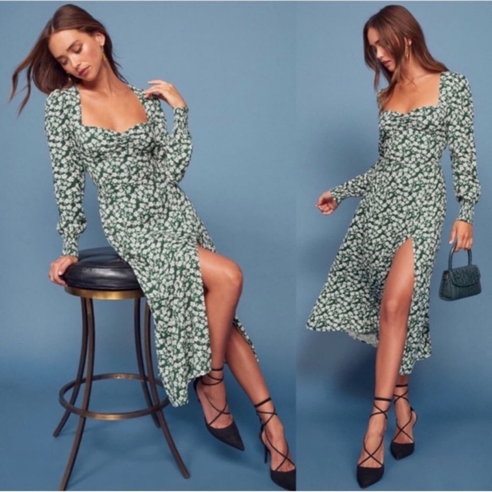 Reformation Hunt Wallflower Dress in Cilantro Size: 6 New With Tags NWT